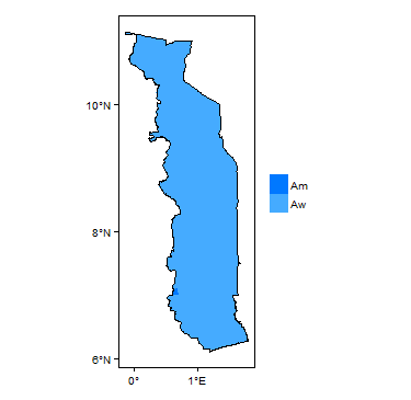 Koppen Geiger climate zones