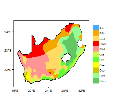 Koppen Geiger Climate Zones